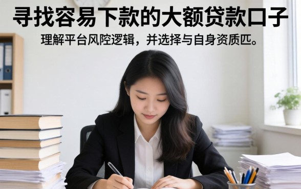 容易下款的大额贷款口子有哪些，哪里可以快速申请大额低息贷款