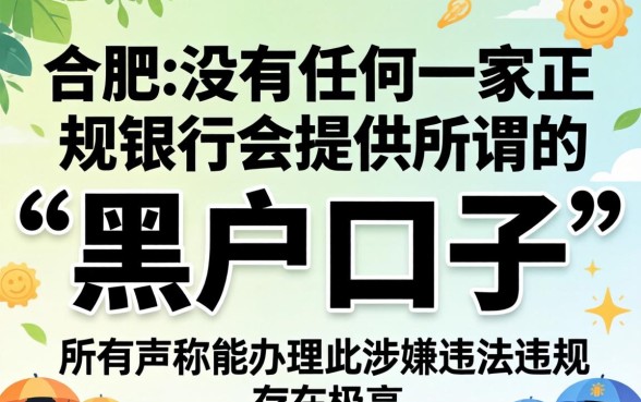 合肥黑户贷款哪家银行能办？黑户贷款银行申请攻略