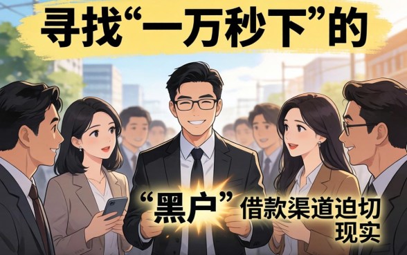 黑户一万秒下的借款口子有哪些？黑户借款秒到账平台推荐