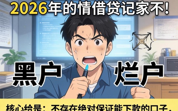 2026黑户烂户都能下的口子？2026年黑户烂户必下款的口子有哪些