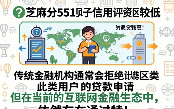 芝麻分551秒下款的口子，芝麻分551哪里能下款？