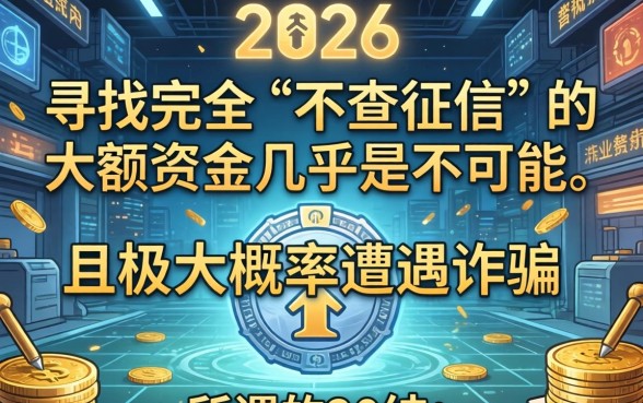 2026不查征信大额借款是真的吗，哪里有靠谱口子