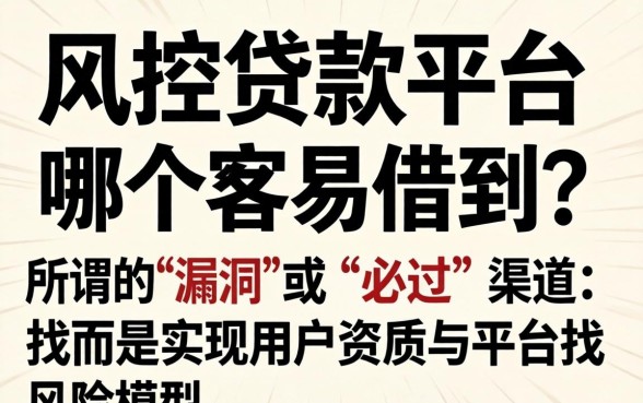 风控贷款平台哪个容易借到，风控不严的平台有哪些
