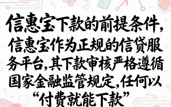 信惠宝下款必须先付费吗，信惠宝下款要收费吗是真的吗