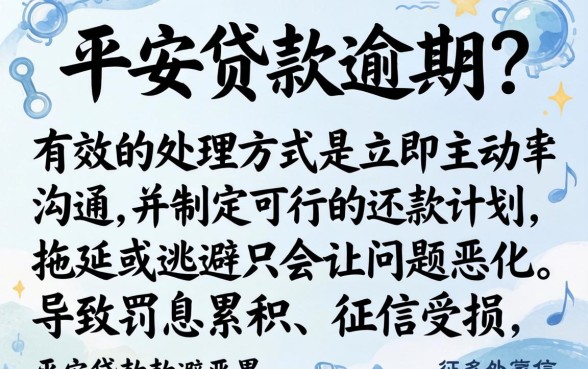 平安贷款逾期了怎么解决最有效，平安贷款逾期处理最佳方案是什么