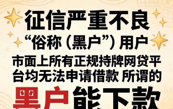 哪些网贷黑户不能借钱，2024不看征信能下款吗？