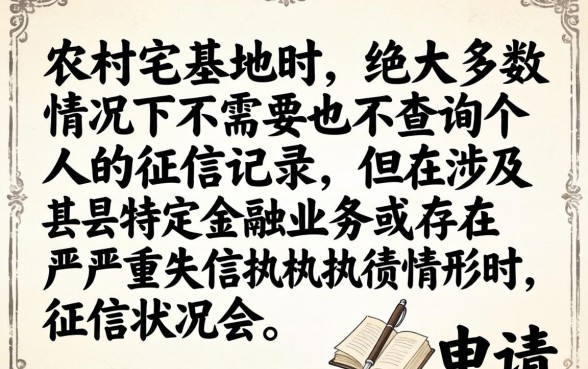 申请宅基地看不看征信记录，征信不好能申请宅基地吗？