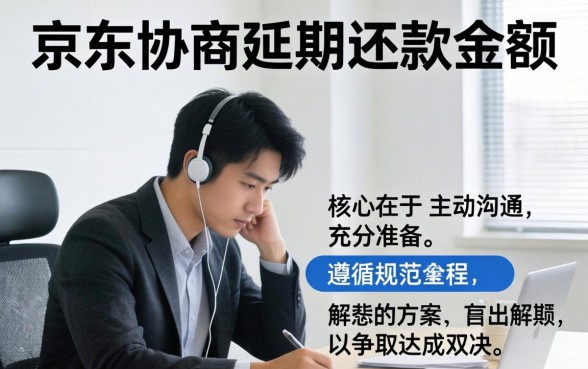 京东如何协商延期还款金额呢，京东延期还款金额协商技巧