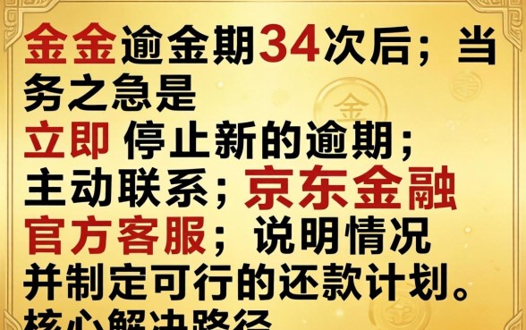 京东金条逾期34次怎么办，京东金条逾期多次如何协商还款
