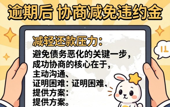 负债逾期如何协商减免违约金？负债逾期协商减免违约金技巧分享