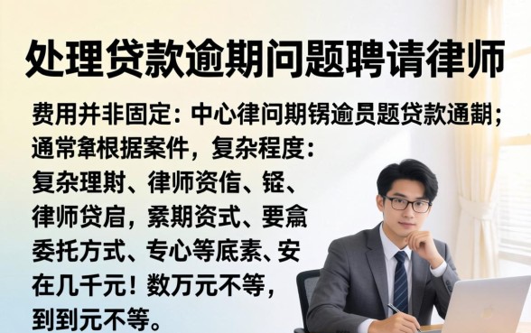 中山贷款逾期律师收费多少钱，中山律师处理贷款逾期费用标准