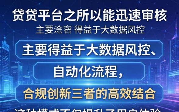这些借贷平台为何能迅速审核，长尾疑问词，借贷平台快速审核原因是什么