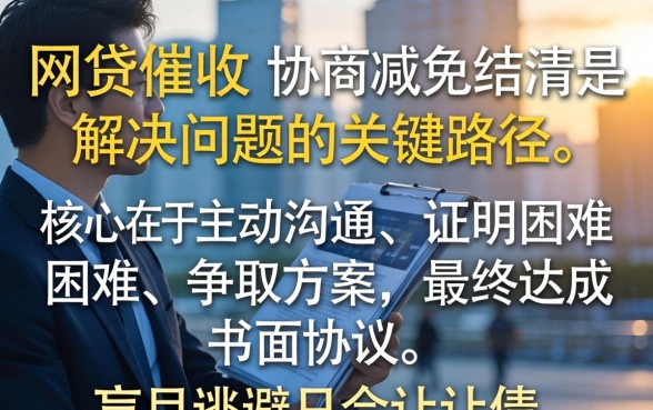 网贷催收协商减免结清怎么办，网贷逾期如何协商减免结清