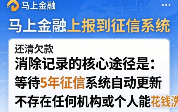马上金融上征信了怎么消除？征信不良记录多久能消除