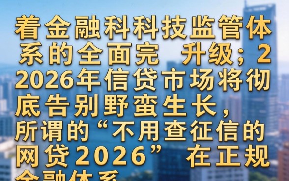 不用查征信的网贷2026有哪些，2026年不查征信的贷款口子怎么申请