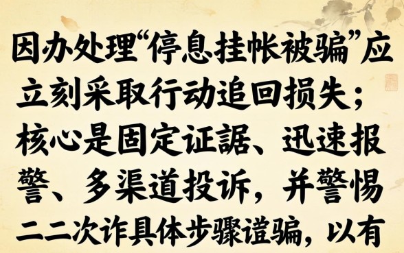 停息挂账被骗了怎么追回来呢，停息挂账被骗了怎么追回钱款