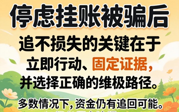 停息挂账被骗了怎么追回来呢？停息挂账被骗的钱还能追回吗？