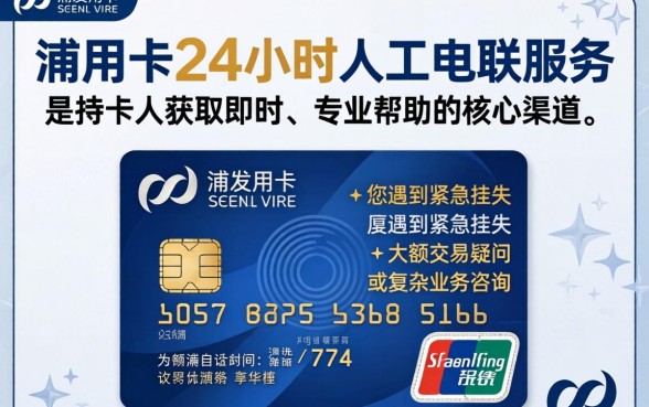 浦发信用卡24小时人工电联，浦发信用卡24小时人工服务电话是多少
