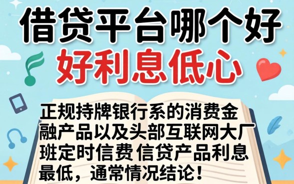 网上借贷平台哪个好利息低，正规靠谱的平台有哪些？