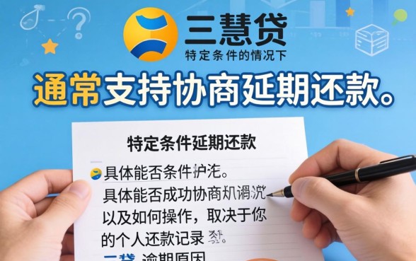 三慧贷可以延期还款吗？三慧贷延期还款具体操作流程是什么