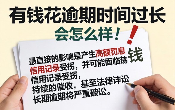 有钱花逾期时间过长会怎么样，有钱花逾期很久了会有什么后果