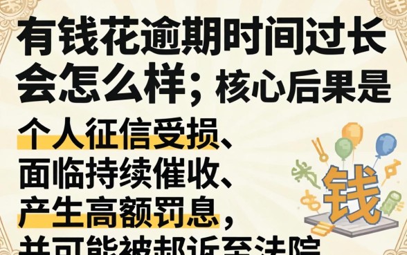 有钱花逾期时间过长会怎么样？有钱花逾期两年了会有什么严重后果