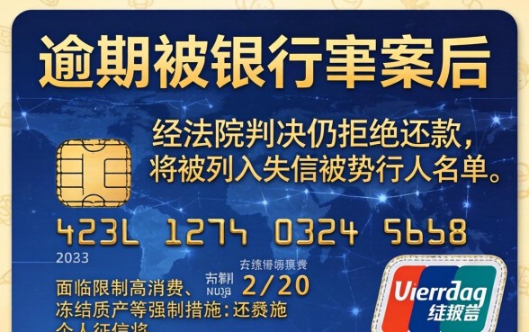 刷信用卡被起诉有什么后果？信用卡逾期被起诉会坐牢吗？