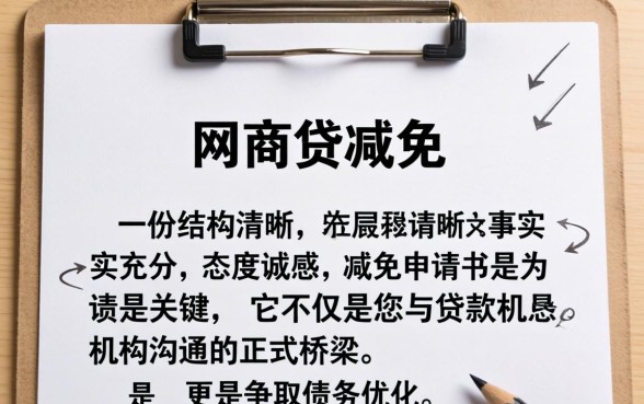 网商贷减免申请书怎么写？网商贷减免申请书范文模板