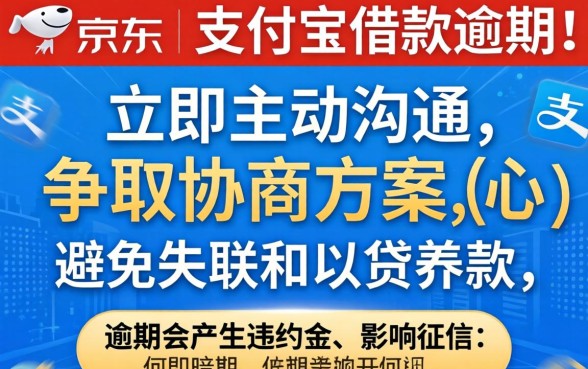 京东与支付宝借款逾期怎么办？京东白条逾期、花呗逾期如何协商还款