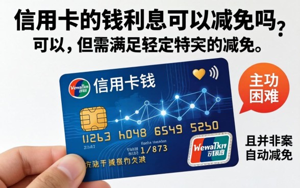 欠信用卡的钱利息可以减免吗，信用卡利息减免政策及申请条件