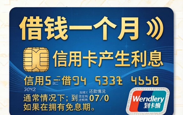 信用卡借钱一个月要利息吗，信用卡取现利息怎么算