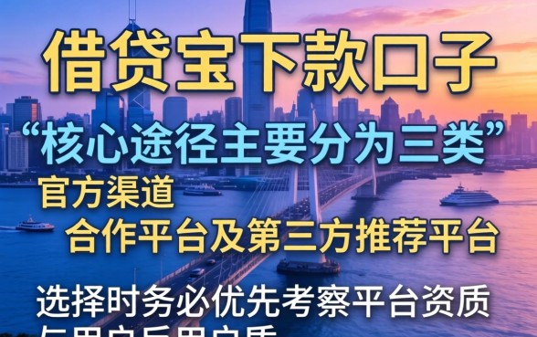 借贷宝下款口子都有哪些途径？借贷宝下款口子真实渠道盘点