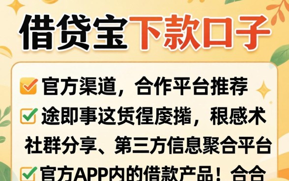 借贷宝下款口子有哪些途径？借贷宝下款口子都有哪些途径，借贷宝下款口子有哪些途径