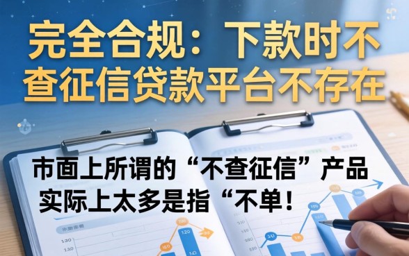 下款时不查征信的贷款平台有哪些，真的不用查征信吗？