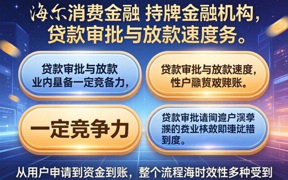 海尔消费金融下款速度快吗？海尔消费金融借款多久到账审核容易通过吗