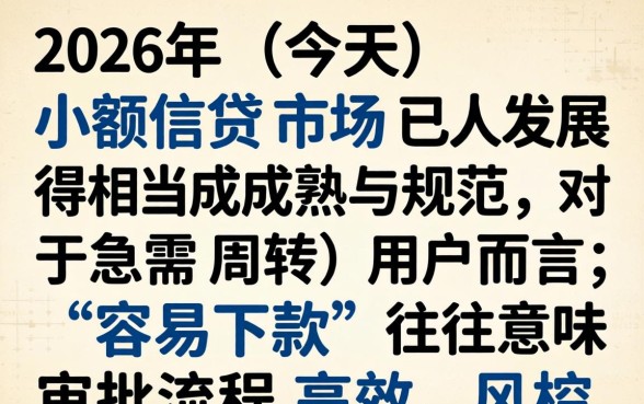 真的有容易下款的小额网贷吗？小额网贷哪个平台容易下款
