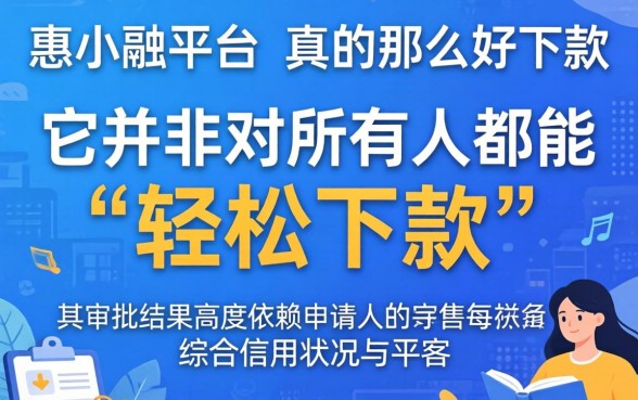 惠小融平台真的那么好下款吗，惠小融平台借款审核要多久才能通过