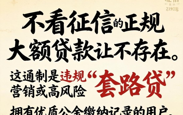 不看征信公积金大额贷款怎么申请，哪里可以不看征信？