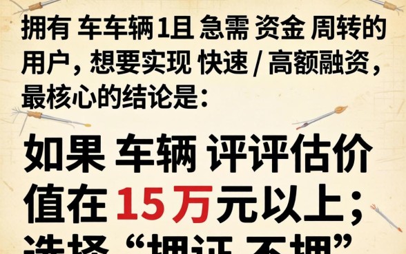 有车怎么贷款10万最简单，车辆抵押贷款怎么办理最快？