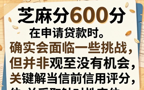 芝麻分600分能顺利贷款吗？芝麻分600分贷款攻略与高通过率平台推荐