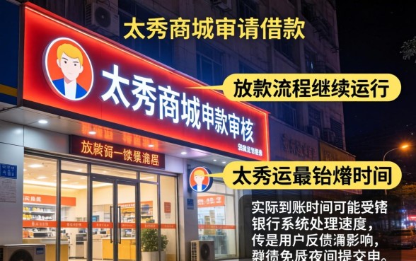 夜晚时段太秀商城还能下款吗，太秀商城晚上审核放款快吗