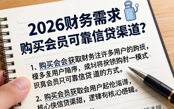 2026年买会员必下款的口子有哪些？2026买会员必下款的口子靠谱吗