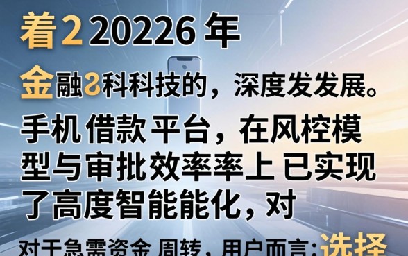手机借款哪个平台最好下款，2026年容易通过秒批的软件有哪些