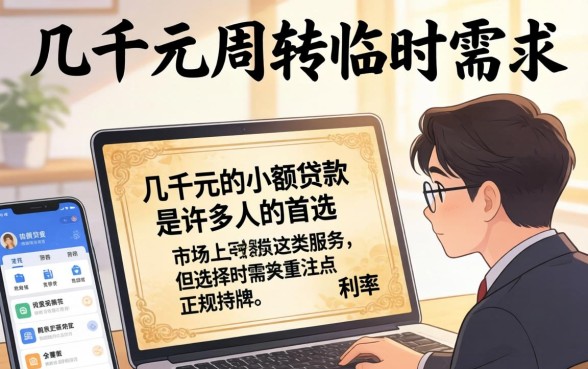 几千块的小额贷款平台有哪些？盘点2026年低息正规、容易下款的小额贷款平台