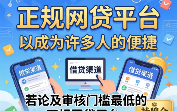 审核门槛最低的正规网贷平台有哪些？快速下款的低门槛正规网贷平台推荐
