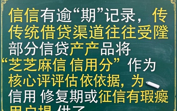 征信有逾期只看芝麻评分的借款平台靠谱吗？芝麻分贷款逾期能通过吗？