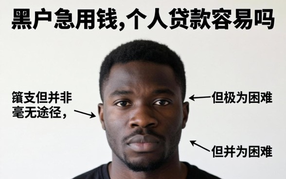 黑户急用钱怎么办？个人贷款容易吗？揭秘黑户贷款必过技巧与快速下款渠道