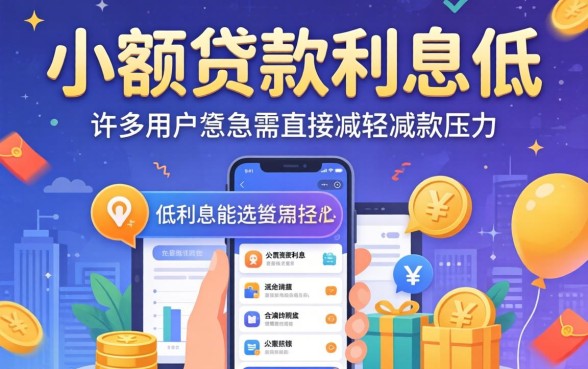 小额贷款利息低的软件有哪些？低息小额贷款平台推荐